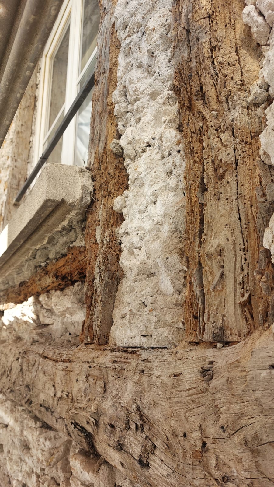 Pans de bois dégradé